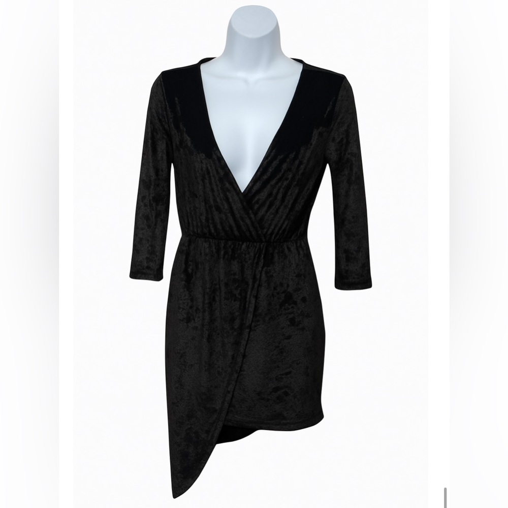 Elegant Black Velvet Dress size large